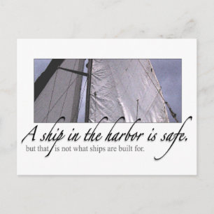 Ein Schiff im Hafen Postkarte