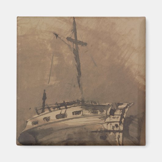 Ein Schiff in Choppy Seas, 1864 Magnet (Vorne)