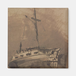 Ein Schiff in den Choppy Meeren, 1864 Magnet