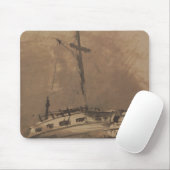 Ein Schiff in den Choppy Meeren, 1864 Mousepad (Mit Mouse)