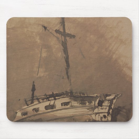Ein Schiff in den Choppy Meeren, 1864 Mousepad (Vorne)
