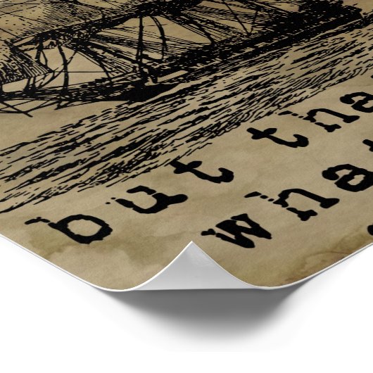 Ein Schiff ist im Hafen sicher Poster (Ecke)