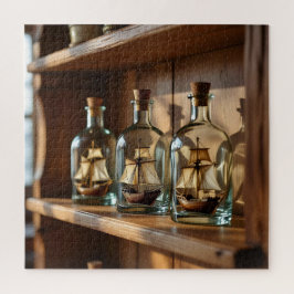 Ein Schiffshelf in einer Flasche Puzzle