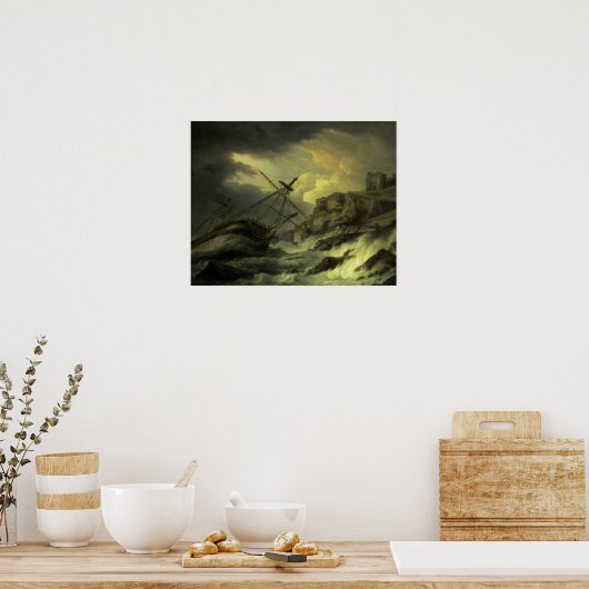 Ein Schiffswrack, das "The Dutton" heißt Poster (Küche)