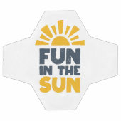 Ein Schild, das Spaß an der Sonne sagt Fußball (Flach)