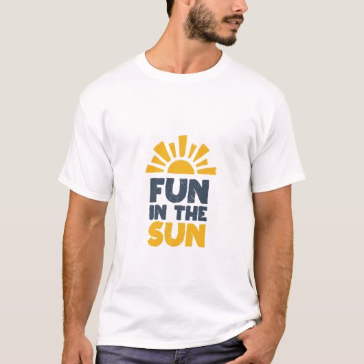 Ein Schild, das Spaß an der Sonne sagt T-Shirt (Vorderseite)