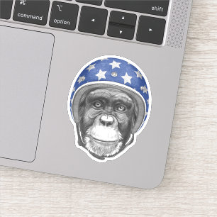 Ein Schimpanse-Motorrad-Reiter Aufkleber