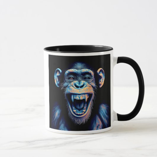 Ein Schimpansen lacht. Tasse (Rechts)
