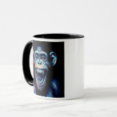 Ein Schimpansen lacht. Tasse (Vorderseite Links)