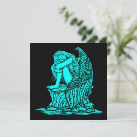 Ein schlafender Engel auf dem Stein (Stehend Vorderseite)