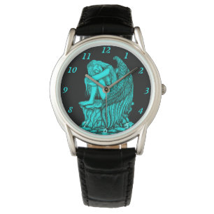 Ein schlafender Engel auf dem Stein Armbanduhr