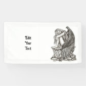 Ein schlafender Engel auf dem Stein Banner (Horizontal)