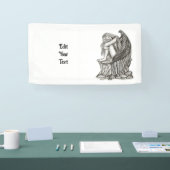 Ein schlafender Engel auf dem Stein Banner (Messe)