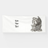 Ein schlafender Engel auf dem Stein Banner (Horizontal)