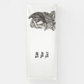 Ein schlafender Engel auf dem Stein Banner (Vertikal)