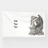 Ein schlafender Engel auf dem Stein Banner (Horizontal)