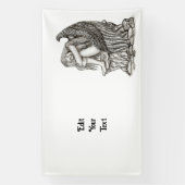 Ein schlafender Engel auf dem Stein Banner (Vertikal)