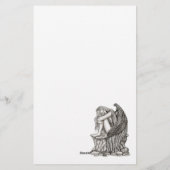 Ein schlafender Engel auf dem Stein Briefpapier (Rückseite)
