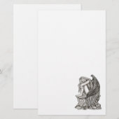Ein schlafender Engel auf dem Stein Briefpapier (Vorne/Hinten)
