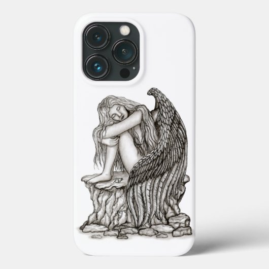 Ein schlafender Engel auf dem Stein Case-Mate iPhone Hülle (Rückseite)