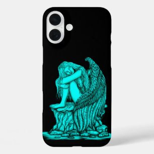 Ein schlafender Engel auf dem Stein iPhone 16 Plus Hülle