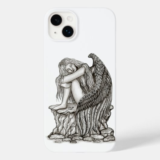 Ein schlafender Engel auf dem Stein Case-Mate iPhone Hülle (Rückseite)