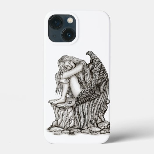 Ein schlafender Engel auf dem Stein Case-Mate iPhone Hülle (Rückseite)
