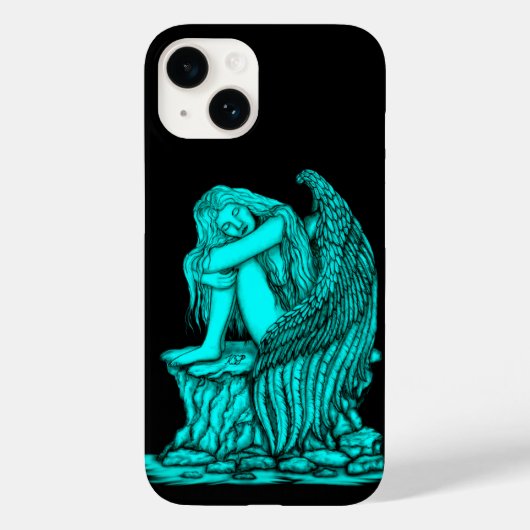 Ein schlafender Engel auf dem Stein Case-Mate iPhone Hülle (Rückseite)