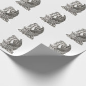 Ein schlafender Engel auf dem Stein Geschenkpapier (Ecke)