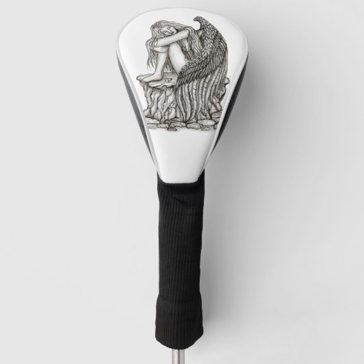 Ein schlafender Engel auf dem Stein Golf Headcover (Vorderseite)