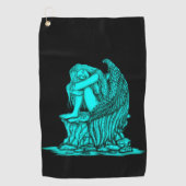 Ein schlafender Engel auf dem Stein Golfhandtuch (Vorderseite)