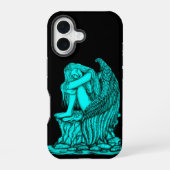 Ein schlafender Engel auf dem Stein iPhone 16 Hülle (Rückseite)