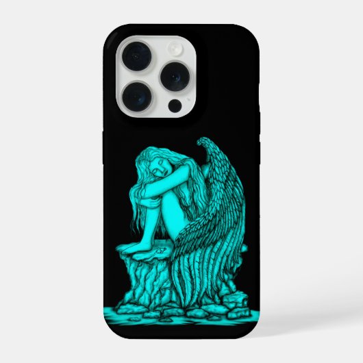 Ein schlafender Engel auf dem Stein iPhone Hülle (Rückseite)