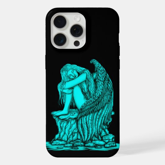 Ein schlafender Engel auf dem Stein iPhone Hülle (Rückseite)
