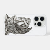 Ein schlafender Engel auf dem Stein iPhone Hülle (Rückseite (Horizontal))