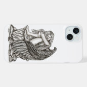 Ein schlafender Engel auf dem Stein iPhone Hülle (Rückseite (Horizontal))