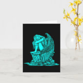 Ein schlafender Engel auf dem Stein Karte (Gelbe Blume)