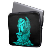 Ein schlafender Engel auf dem Stein Laptopschutzhülle (Vorderseite Links)