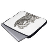 Ein schlafender Engel auf dem Stein Laptopschutzhülle (Vorne Knopf)