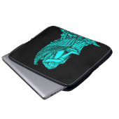 Ein schlafender Engel auf dem Stein Laptopschutzhülle (Vorne Knopf)