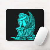 Ein schlafender Engel auf dem Stein Mousepad (Mit Mouse)