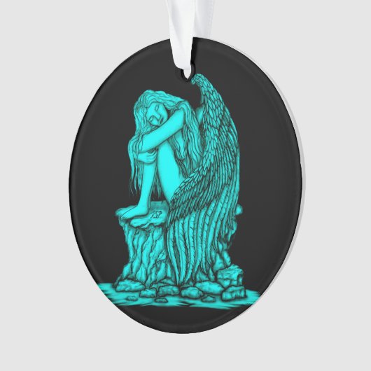 Ein schlafender Engel auf dem Stein Ornament (Vorderseite)