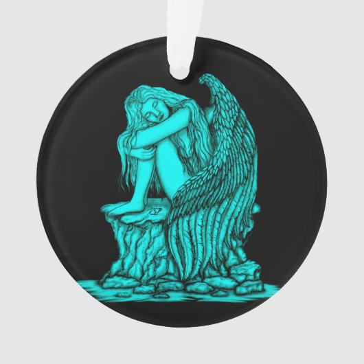 Ein schlafender Engel auf dem Stein Ornament (Vorderseite)