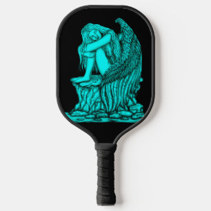 Ein schlafender Engel auf dem Stein Pickleball Schläger