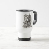 Ein schlafender Engel auf dem Stein Reisebecher (VorderseiteRechts)