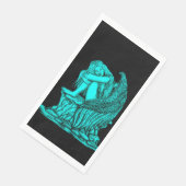 Ein schlafender Engel auf dem Stein Serviette (Ecke)