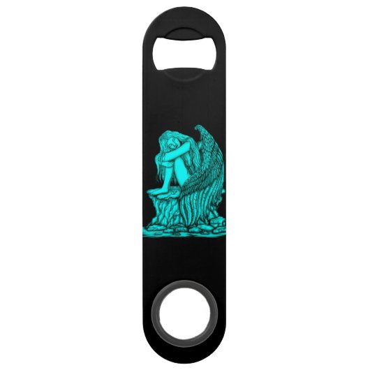 Ein schlafender Engel auf dem Stein Speed Flaschenöffner (Vorderseite)