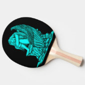 Ein schlafender Engel auf dem Stein Tischtennis Schläger (Seitenansicht)