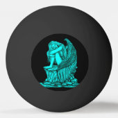 Ein schlafender Engel auf dem Stein Tischtennisball (Rückseite)