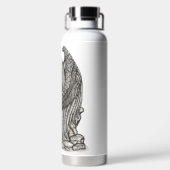 Ein schlafender Engel auf dem Stein Trinkflasche (Rückseite)